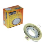 Светильник Ecola GX53 H4 Downlight плоский Золото