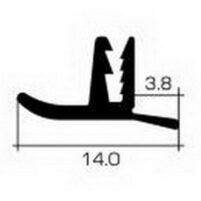 Вставка (микроплинтус) "TL" цвет 347, черная матовая — изображение 2