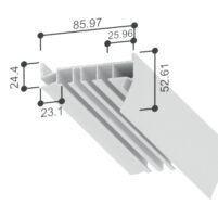 Профиль гардина ПК-5 для натяжных потолков 200см, белый Парсек — изображение 3