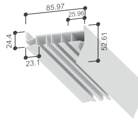 Профиль гардина ПК-5 белая 3,2 Профиль гардина ПК-5 белая 3,2
