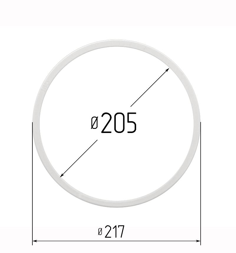 Кольцо протекторное для натяжных потолков 205 Кольцо протекторное ∅ 205 мм — изображение 1