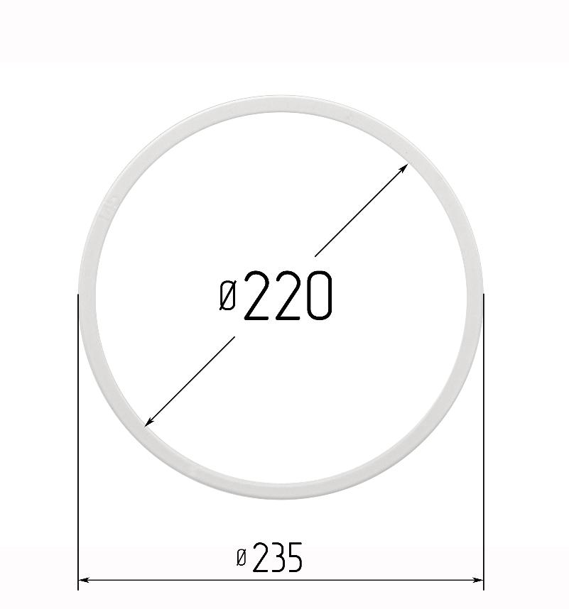 Кольцо протекторное для натяжных потолков 220 Кольцо протекторное ∅ 220 мм — изображение 1