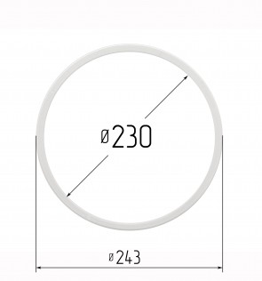 Кольцо протекторное для натяжных потолков 230 Кольцо протекторное ∅ 230 мм — изображение 1