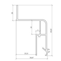 Парящий профиль М1 для тканевых потолков, чёрный, 200 см | Парсек — изображение 3