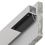 Теневой профиль EUROKRAAB потолочный, чёрный, 200см, KRAAB SYSTEMS