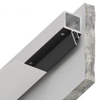 Теневой профиль EUROKRAAB потолочный, чёрный, 200см, KRAAB SYSTEMS