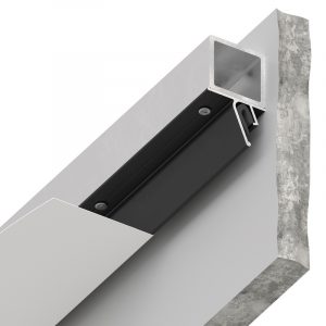 Теневой профиль EUROKRAAB потолочный, чёрный, 200см, KRAAB SYSTEMS