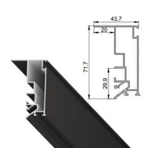 Профиль Lumfer BP01 (безрамный AT-7290) 2м чёрный