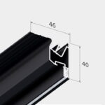 Профиль конструкционный SLOTT 40, черный 200см. KRAAB SYSTEMS