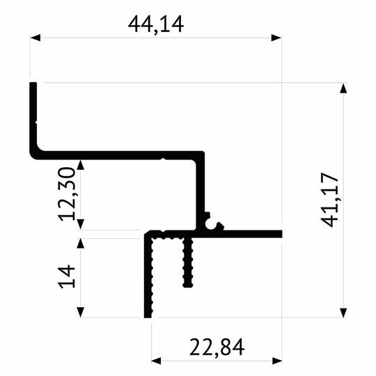 БП 30 - Теневой профиль для гипсокартона FerGipps 1-2