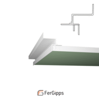 БП 30 - Теневой профиль для гипсокартона FerGipps, белый 2м