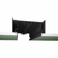 М 02 - Модульный скрытый карниз для гипсокартона FerGipps, черный 3,2м