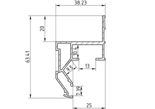 Размеры Парящего профиля ПК-16 Размеры Парящего профиля ПК-16