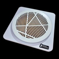 Магнитная решетка для натяжного потолка Ø 150 круглая, белая платформа ПВХ (рис. № 1)