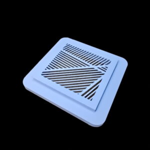 Магнитная вентиляционная решетка 100х100 прямоугольная, белая платформа ПВХ