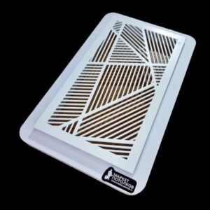 Магнитная вентиляционная решетка 200х100 прямоугольная, белая платформа ПВХ