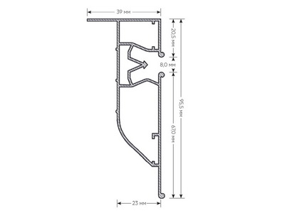 Профиль Prozet ПП 75 чертеж 1-1 Профиль Prozet ПП 75 чертеж 1-1