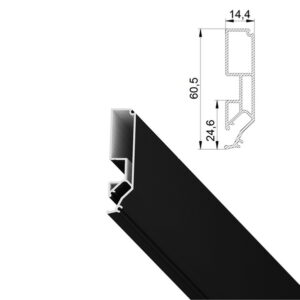 Профиль LumFer PDK60 (переход для карниза) чёрный 2м