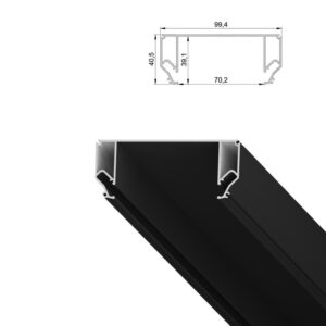 Профиль LumFer N02 (Ниша) чёрный 2м