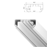 Профиль LumFer UK (универсальный карниз) белый 3,2м