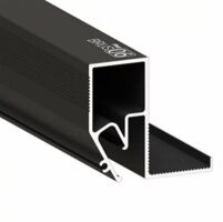 Профиль Flexy BRUS 06 (ПФ8608) Брус теневой мансарда | алюминиевый, 200см., чёрный — изображение 2