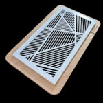 Магнитная вентиляционная решетка 200х100 прямоугольная, белая платформа | фанера (рис. № 1)