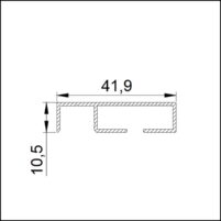 Профиль вкладыш LumFer VMK 01 (однорядный) белый | 200см — изображение 2