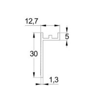 Чертёж ПП 30 теневой плинтус для пола
