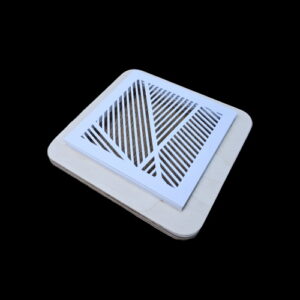 Магнитная вентиляционная решетка 100х100 прямоугольная, белая платформа фанера