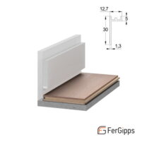 ПП 30 Теневой плинтус для пола и гипсокартона белый