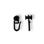 Крючок для штор с роликом (вид 2) чёрный, 100шт.