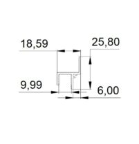 ТП 6 - Теневой профиль для гипсокартона FerGipps, чёрный 2м — изображение 3