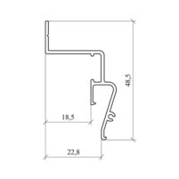 Профиль парящий Contour Pro LED (стеновой со вставкой) Alteza, чёрный 2,0 м. — изображение 3