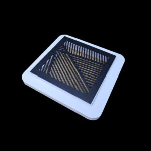 Магнитная вентиляционная решетка 100х100 прямоугольная, чёрная платформа ПВХ