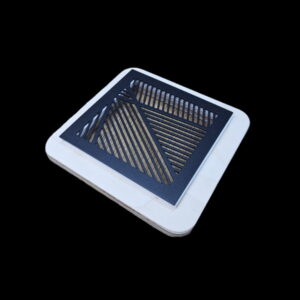 Магнитная вентиляционная решетка 100х100 прямоугольная, чёрная, платформа фанера