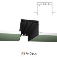 СК 60 — Скрытый карниз для гипсокартона FerGipps чёрный