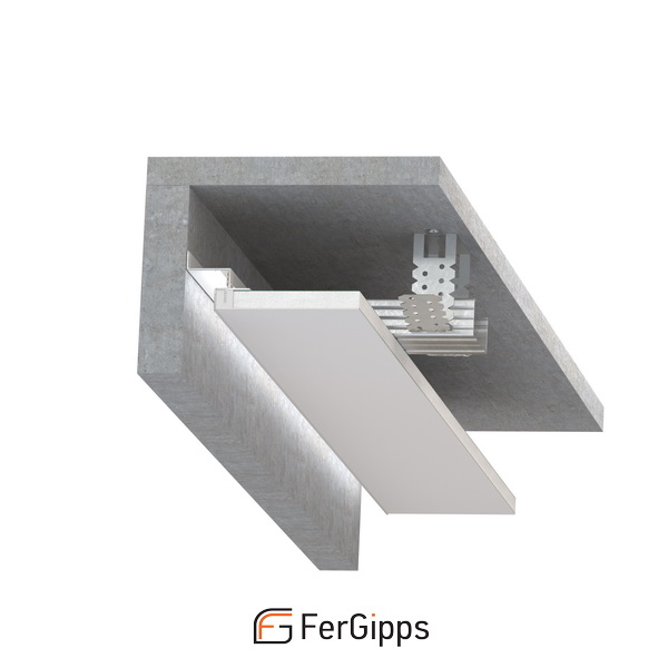 БП 30 - Парящий профиль для гипсокартона FerGipps, белый 2м БП 30 - Парящий профиль для гипсокартона FerGipps, белый 2м — изображение 1