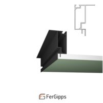 БП 80 - Теневой профиль для гипсокартона FerGipps, чёрный 2м