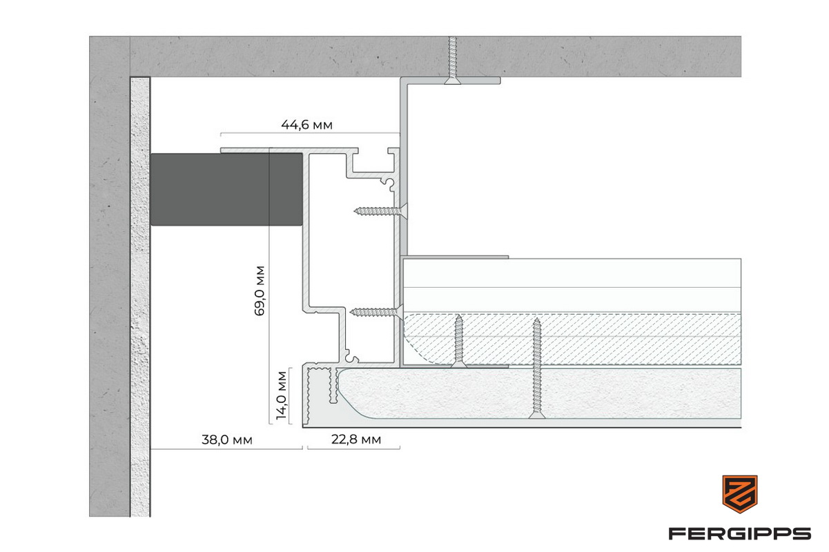БП 80 - Теневой профиль размеры