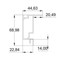 БП 80 - Теневой профиль для гипсокартона FerGipps, чёрный 2м — изображение 3