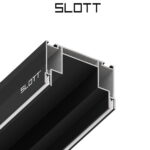 Профиль SLOTT Intruder для однофазного трека, скрытый фиксатор светильника, черный, 200см