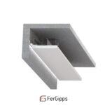 ТП 12 - Парящий профиль для гипсокартона FerGipps, белый 2м