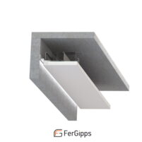 ТП 12 - Парящий профиль для гипсокартона FerGipps, белый 2м