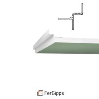 ТП 12 - Теневой профиль для гипсокартона FerGipps, белый