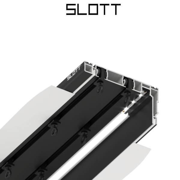 Карниз SLOTT PARSEC с рассеивателем, чёрный Карниз SLOTT PARSEC с рассеивателем, чёрный