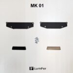Торцевая заглушка для профиля MK 01, LumFer (комплект) чёрный