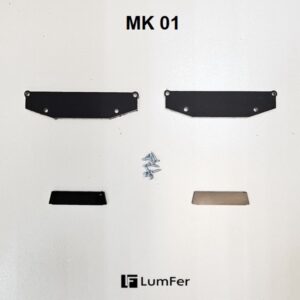 Торцевая заглушка для профиля MK 01, LumFer (комплект) чёрный