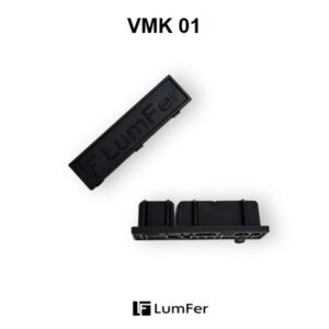Торцевая заглушка для профиля VMK 01, LumFer (комплект) чёрный