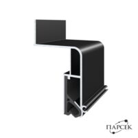 Парящий профиль М1 для тканевых потолков, чёрный, 200 см Парсек