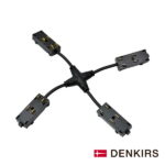 Гибкий Х-коннектор трека SMART Denkirs TR2116-BK, чёрный, 220V